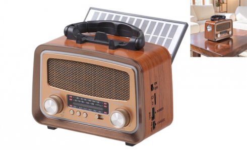 obrázok Solárne prenosné rádio YG-1086mini-S světle hnedé