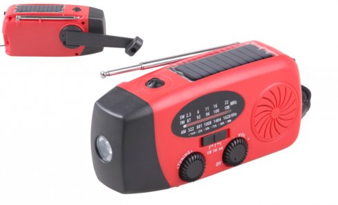 obrázek Multifunkční solární nouzové rádio s klikou