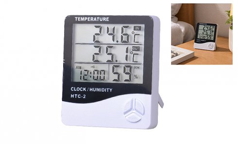 obrázok Digitálny teplomer s vlhkomerom HTC-2