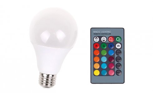 obrázok LED žiarovka 2v1 White + RGB