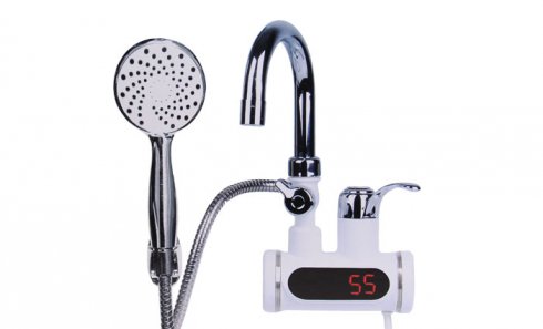 obrázok Batérie nástenná s ohrevom vody + sprcha