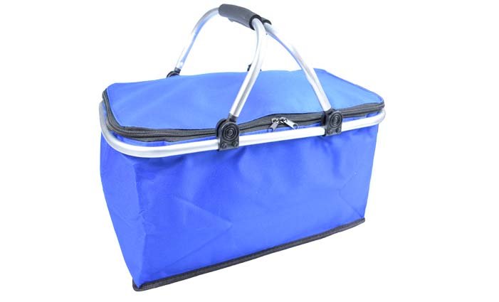 Termo skladací nákupný košík s vekom modrý
