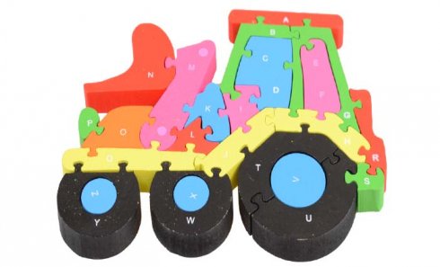 obrázek Vzdělávací dřevěné puzzle traktor