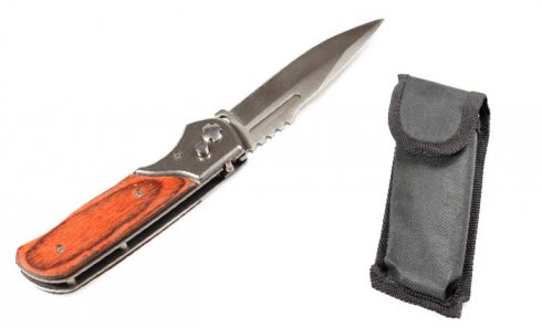 obrázek Vystřelovací nůž s černým pouzdrem