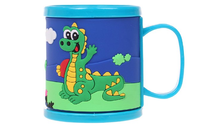 Levně Hrnek dětský plastový (modrý s krokodýlem)