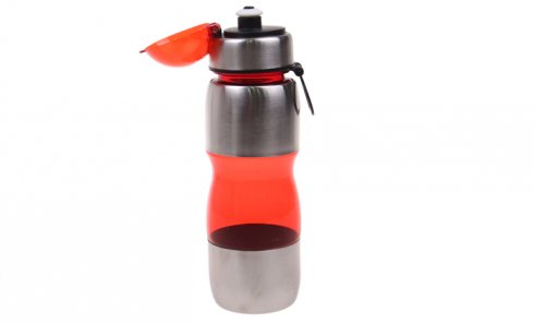 obrázok Fľaša na pitie s plastovým náustkom červená