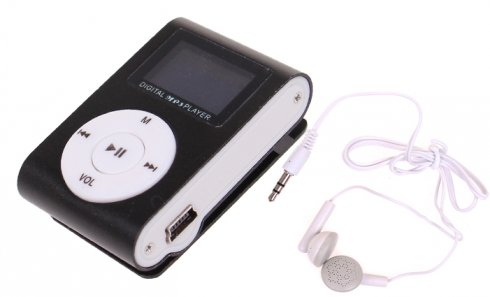 obrázok Mini MP3 prehrávač s displejom čierný