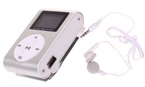 obrázek Mini MP3 přehrávač s displejem stříbrný
