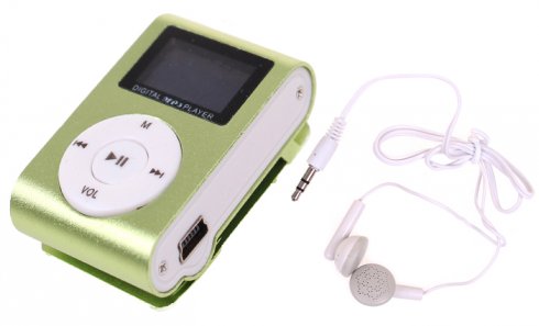 obrázok Mini MP3 prehrávač s displejom zelený
