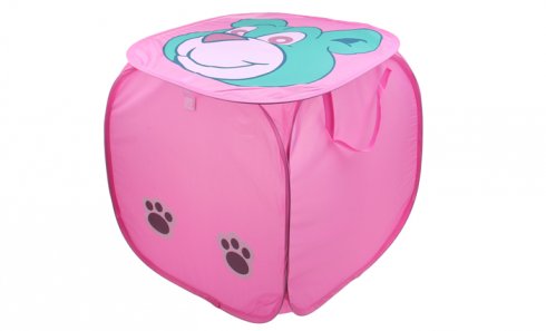 obrázek Úložný box na hračky medvídek růžový